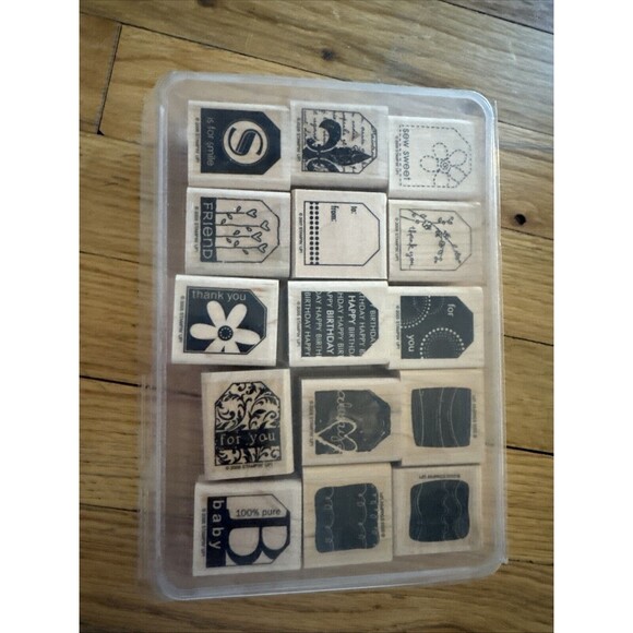 Retired Stampin' Up Tags So Much Little Layers Birthday Baby Friend Mixed Lot 15 - Picture 1 of 2